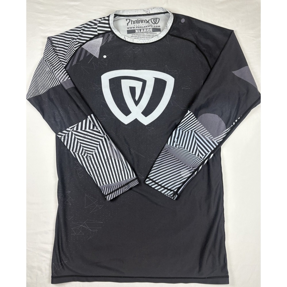 Phalanx Shirt XL Black Rash Guard Compression Long Sleeve Jiu Jitsu MMA